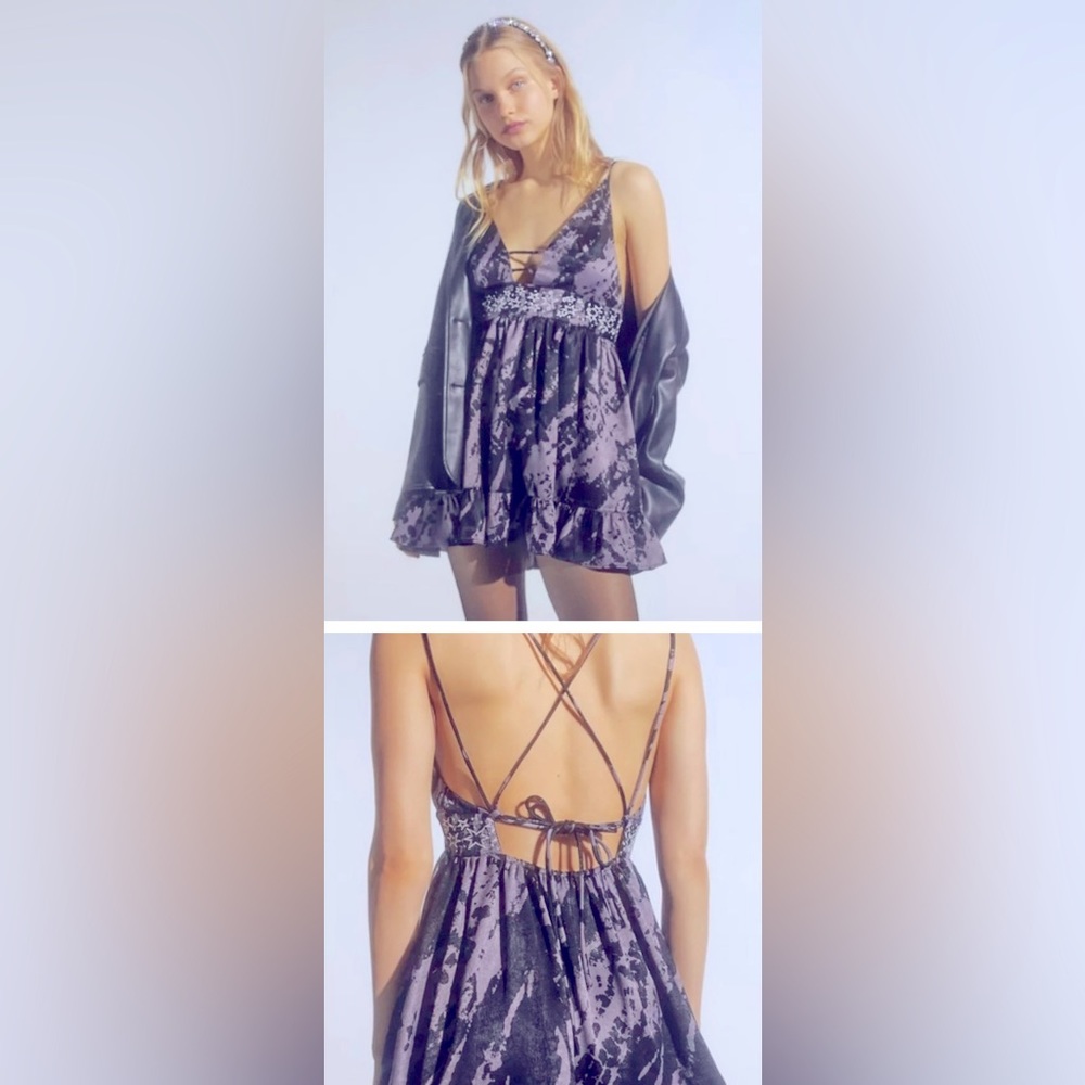 Urban Outfitters Tie-dye strappy mini dress